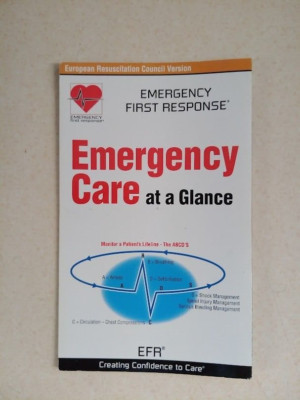 Emergency First Response Notfallversorgung auf einen Blick Merkblatt (ABCDs)