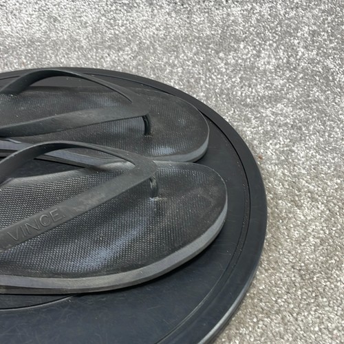 Vince Slipper Men's Size 12 M Flat Water Resistant Slip On Flip Flop Black - Picture 5 of 11