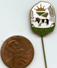 P.K. Banat 1947 , Serbia ? Vintage  Agriculture Pin , cow