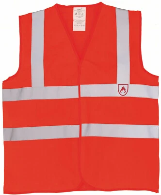 YOKO: YHVW100FR Flammhemmende Warnweste in Orange / Gelb in verschiedenen Größen