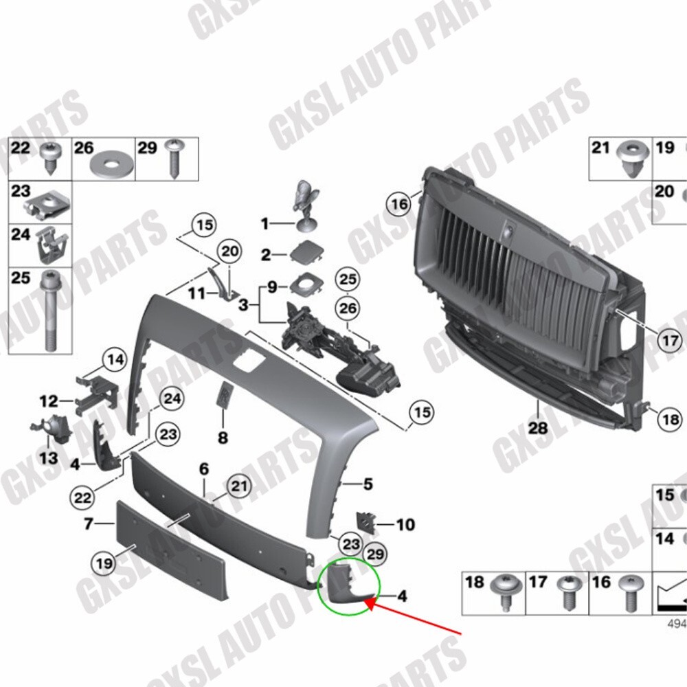 📞 Rolls-Royce Ghost 1st Generation Radiator Grille cover LH Side 51117238231