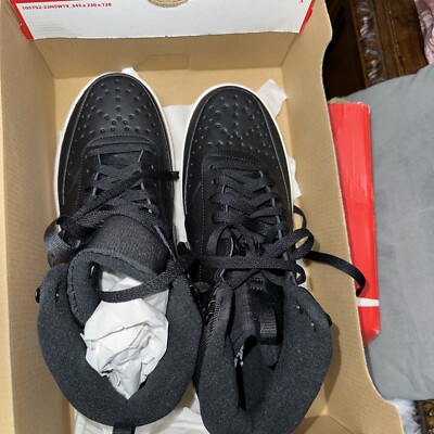 Nike Court Vision Mid Winter DR7882-002 Black Sneaker Shoes Men's Size 9.5 NEW