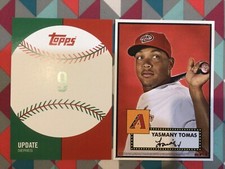 YASMANY TOMAS #9 DiamondBacks 66/99 Made 2015 Topps 5x7 1952 Tribute Update