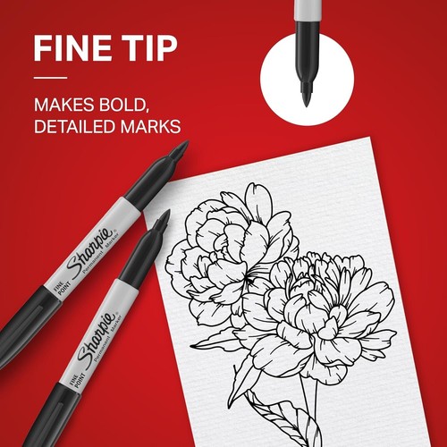 Sharpie Permanent Markers Bulk Set Fine Tip Markers Set Markers For Plastic M... - Picture 14 of 21