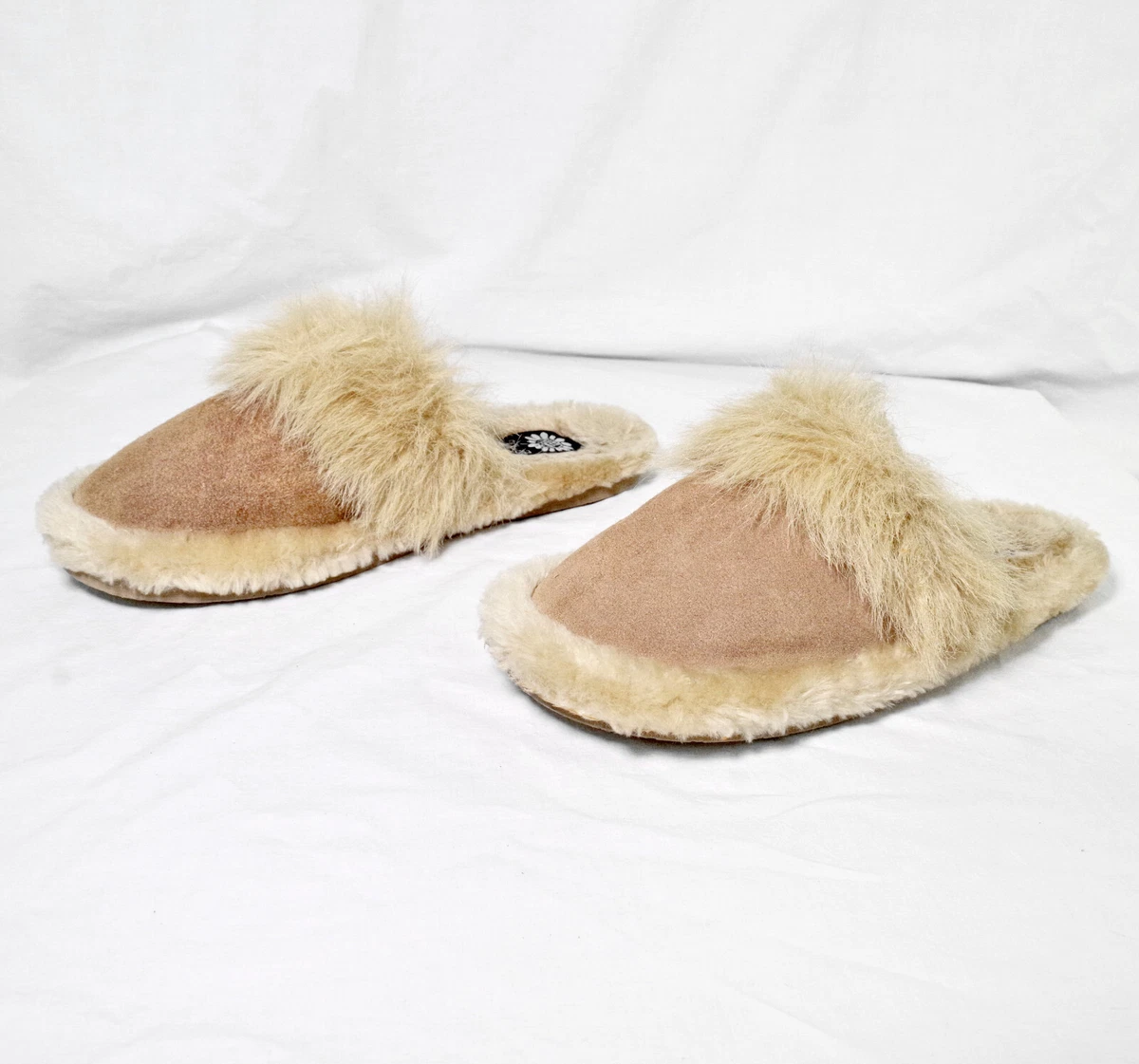 Women s Plush Furry House Slippers Yellow Box Silly Slides Shoes