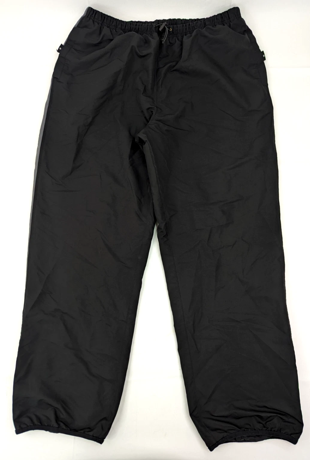 Vtg 90s Nautica Competition Mesh Lined Jogger Pants, Men XXL (31" Inseam) Black