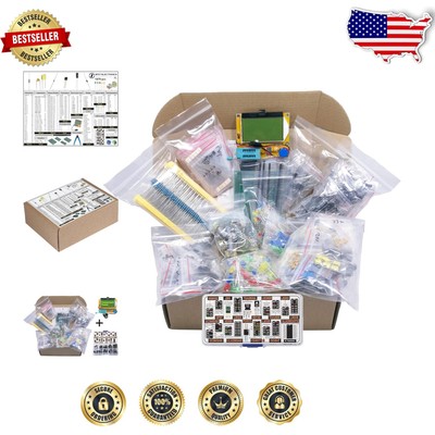 Comprehensive XL Assorted Electronics Kit - 1870 Components for DIY Projects