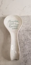 Old East Main Co Pumpkin Kisses Harvest Wishes Ceramic Spoon Rest New Farmhouse