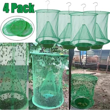 4 X Fly Trap Ranch Reusable Catcher Killer Cage Net Pest Bug Catch Hanging Horse