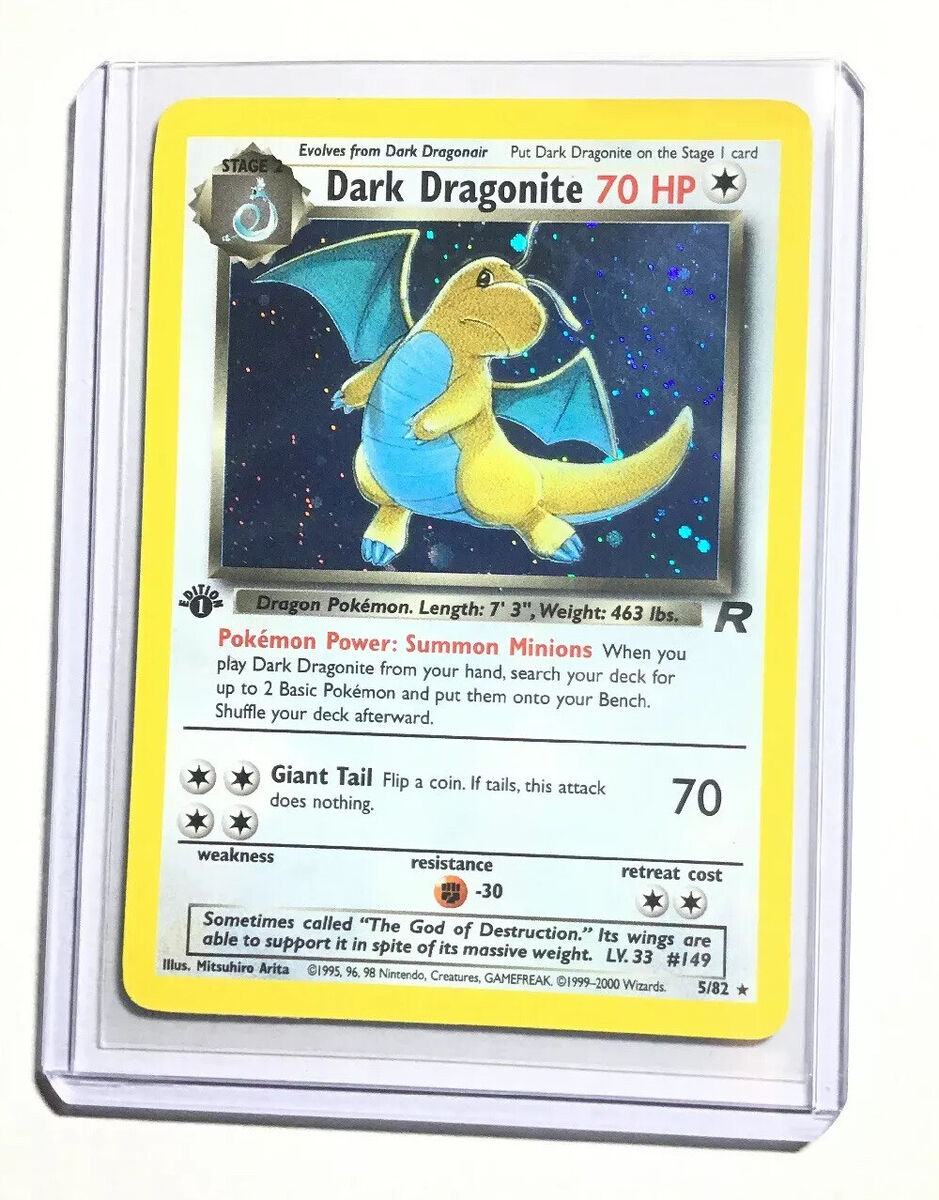 DARK DRAGONITE - 5/82 - 1st Edition Team Rocket - Holo DARK DRAGONITE - 5/82 - 1st Edition Team Rocket - Holo