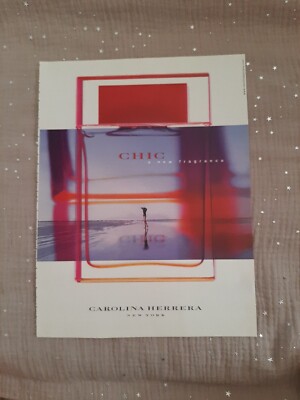 Werbepapier Parfum. Parfum Ad C. Herrera Chic von 2002