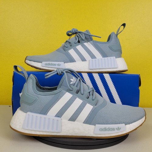 Adidas NMD R1 Men's Athletic Magic Grey White Gum Running Shoes Boost Sneakers | eBay
