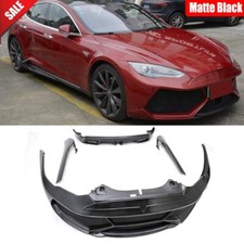 For Tesla Model S 2012-15 Matte Body Kit Front Splitter Side Skirt Rear Diffuser