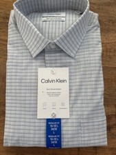 Calvin Klein Tech Active Stretch Wicking Wrinkle Resist Large 16-16.5 34/35 NWT