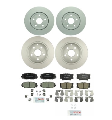 Bosch Front 275mm and Rear 281mm Brake Kit Disc Rotors Ceramic Pads For RAV4