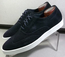 246687 MSi60 BOLIVAR MENS SHOE 9 M NAVY SUEDE MADE IN ITALY BY JOHNSTON & MURPHY