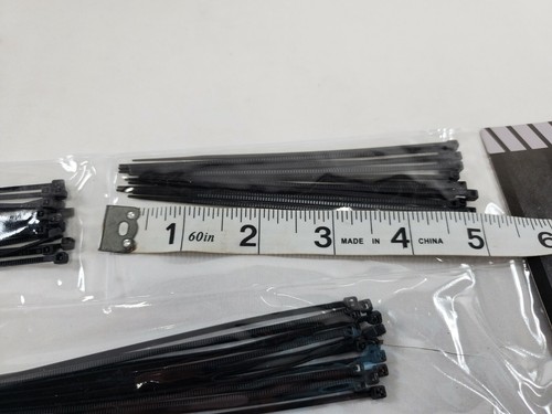 Cable de red negro 60 piezas 10""-6""-5""-4"" pulgadas cable correa de conexión de cable tamaños surtidos - Imagen 9 de 12