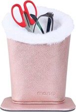 Plush Lined PU Leather Stand Case with Magnetic Base Eyeglasses Holder Plush Lin