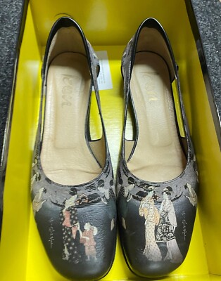 Icon River Bank, Asian theme Low Heel Ballet  Shoe,  Size 9