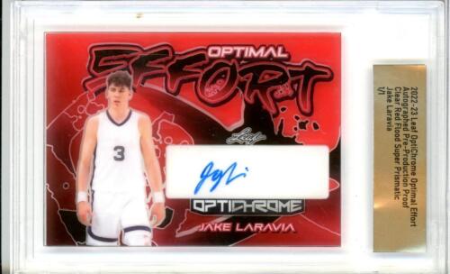 2022 Leaf OptiChrome Proof Clear Red Flood Super Prismatic Jake Laravia 1/1 RC - Picture 1 of 1
