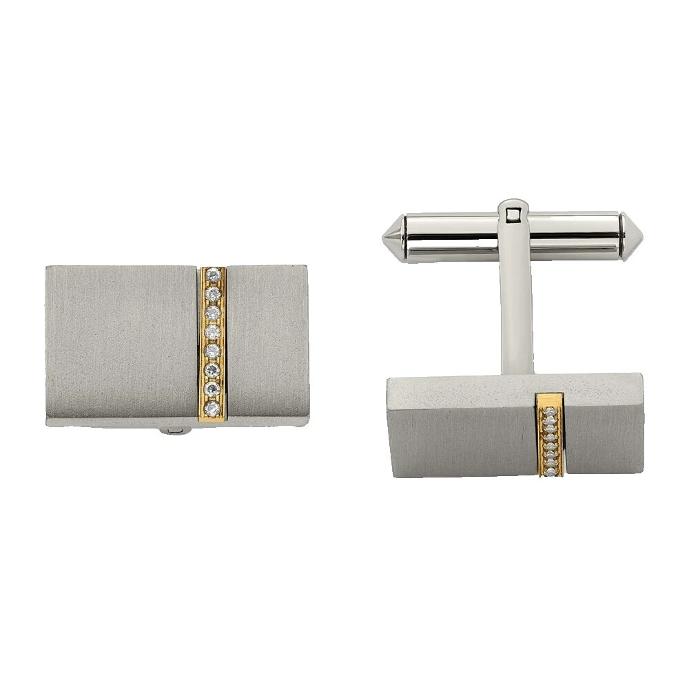 Cubic Zirconia Gemelos de titanio para De hombre