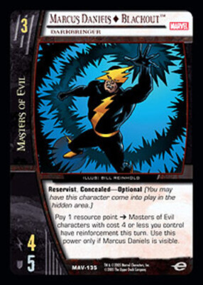 VS System: Marcus Daniels  Blackout, Darkbringer - Foil [Played] VS: Marvel The