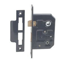 Bathroom Lock Sashlock Nickel or Brass 64mm and 76mm
