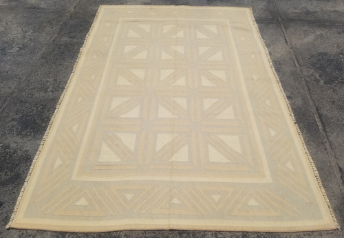 Vintage Traditional Handmade Beautiful Geometric Kilim Floor Rug 245x159cm