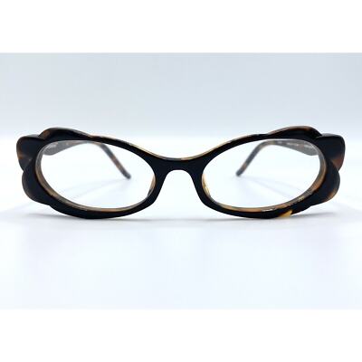 frost Acetate Eyeglass Frame Brown Blossom Flower New Old Stock Made in Germany