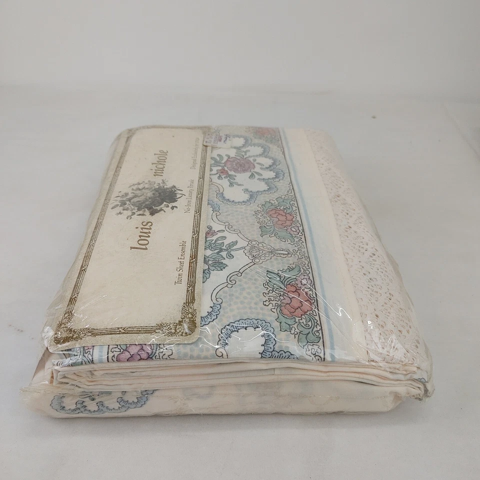 LOUIS NICHOLE UTICA DOBLE SÁBANA PLANA POMPADOUR Floral Cottage Shabby Chic Foto 3 de 4