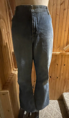 Vintage 80s LL Bean BLUE JEANS Trouser Pants 39  HIGH RISE Waist 3 Pocket 18