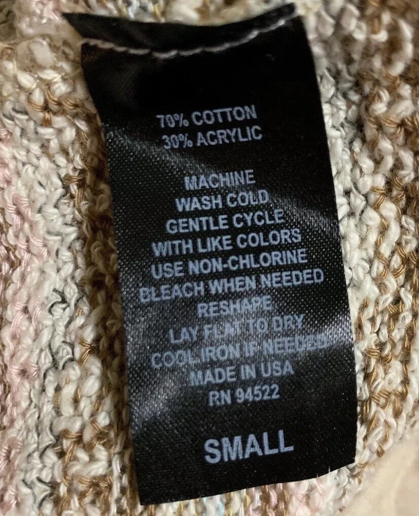 OFF WHITE DIMMI COSA? Cardigan maglione maglia beige panna bianco sporco taglia S junior