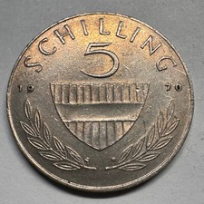 1970 Austria 5 Schilling - Beautiful Coin - #A-052-B
