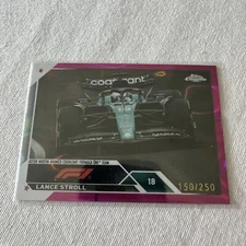2023 Topps Chrome Formula 1 F1 Lance Stroll #107 Fuschia Lava /250 Pink