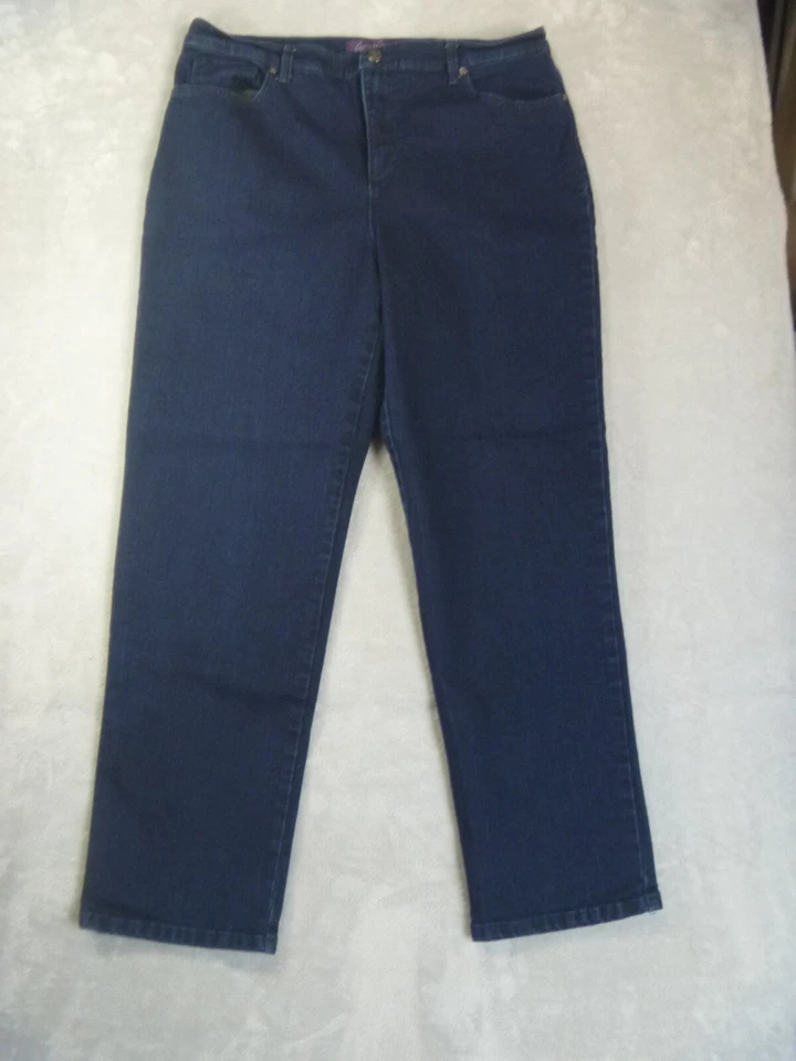 Lot of 3 Gloria Vanderbilt Amanda Jeans Womens Size 16 Denim-Dark, Medium, Beige - Image 2 of 4