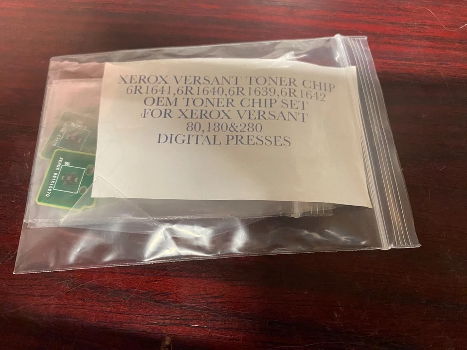 🇺🇸 4PK CHIP DE TÓNER PARA PRENSA XEROX VERSANT 80/180 6R1646/47/48/49 Foto 3 de 3