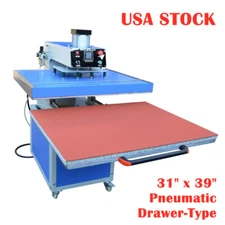 USA 31" x 39" Pneumatic Drawer-Type Large Format Heat Press Machine 7KW 220V