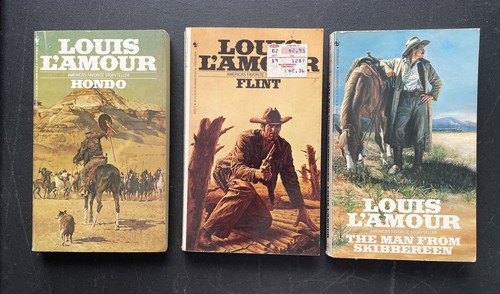 Lot of 3 Louis L'amour Western PB Books HONDO FLINT & THE MAN FROM SKIBBEREEN