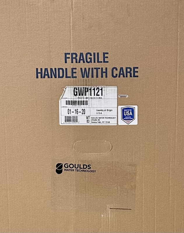 GOULDS GWP1121 4/10 HP SEWAGE PACKAGE SYSTEM 115V SINGLE PHASE 20' CORD LENGTH
