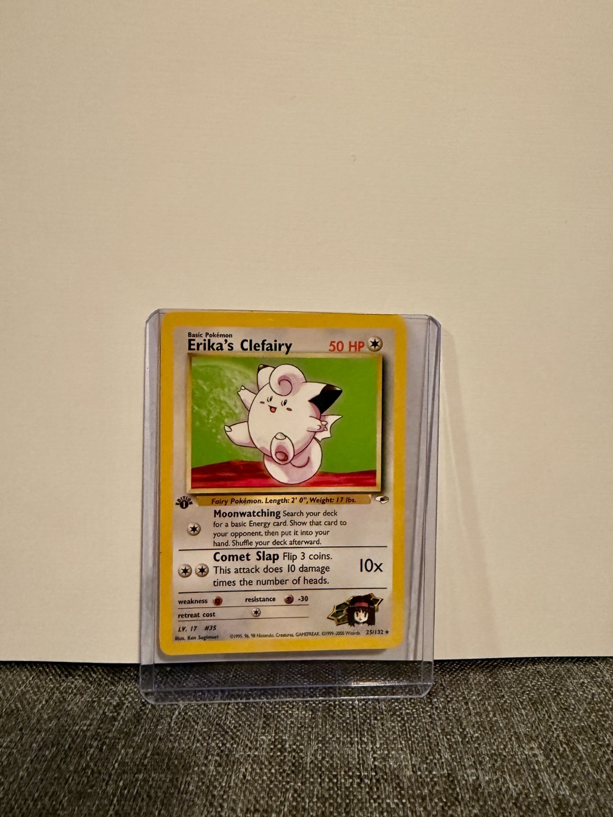 🌸 Erika’s Clefairy #25/132 – 1st Edition – Gym Heroes – Near Mint NM