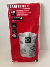 Craftsman 2 in. L X 10 in. W Vacuum Dust Bag 16-20 gal 3 pc