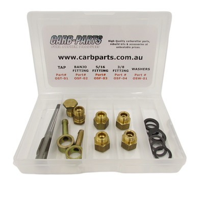 Oversize Fuel Fitting Repair Kit suit Holley 350 465 600 side hung float bowl