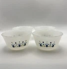 Vintage Fire-King Milk Glass Custard Cups Swiss Chalet Alpine Set of 4