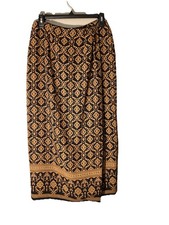Chaus Wrap Style Skirt Women  s 8/Gold/Black/Long/Vintage/Timeless Design