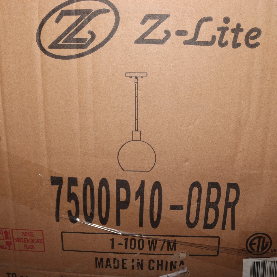 Colgante Burbuja Z-Lite 1 Luz con Pantalla de Vidrio Blanco Latón Antiguo 100W 9.75"  Foto 2 de 4