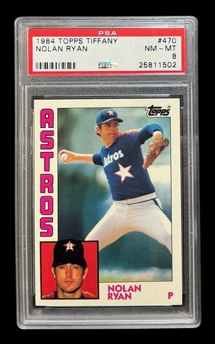 1984 topps #470 nolan ryan; glossy tiffany edition PSA 8  **1st Tiffany