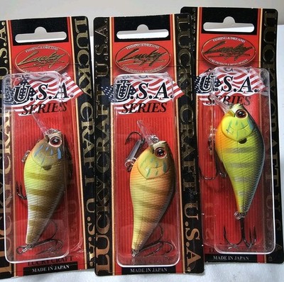 Lucky Craft 1/2 oz LC 1.5 Floating Crankbait: All Gill Colors. *NIB* Lot Of 3