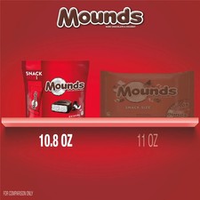 Mounds Coconut and Dark Chocolatey Snack Size Candy, Bag 10.8 oz