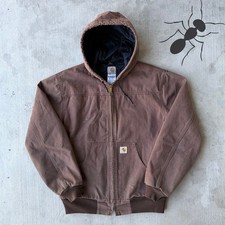 Carhartt J318 DKB brown hooded work wear jacket