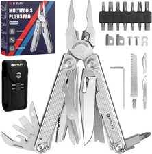 BIBURY Multitools Pliers Pro BI2049, Multi Tool Foldable with Silver 